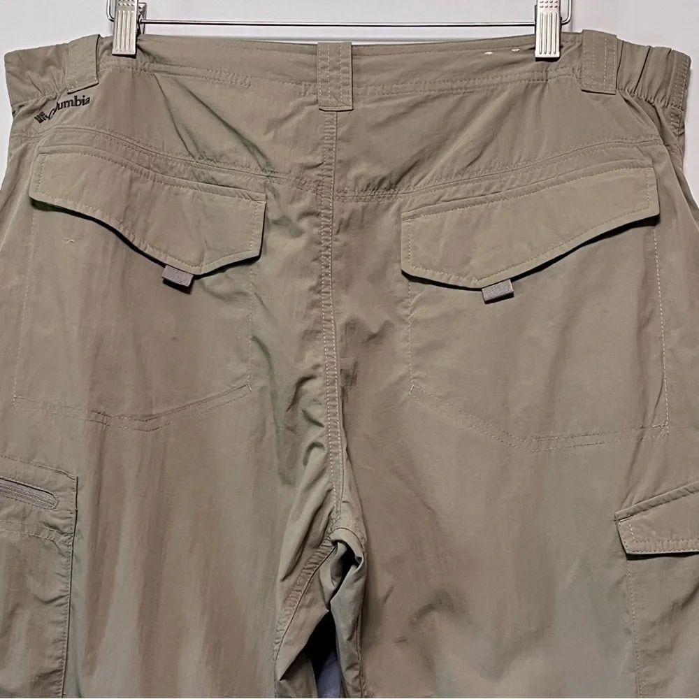 COLUMBIA‎ Pants Men's 38x27 Beige OMNI SHADE Sun Protection CONVERTIBLE Zip Off